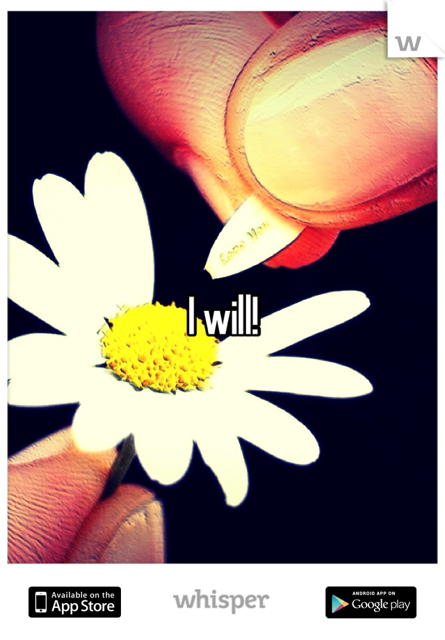 I will! 