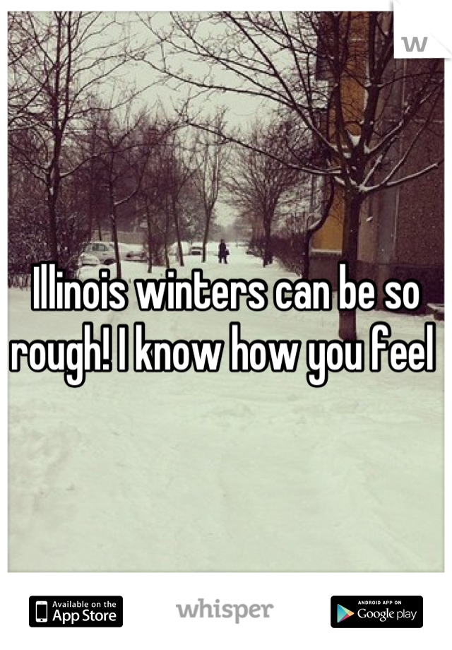 Illinois winters can be so rough! I know how you feel 