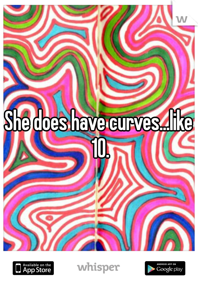 She does have curves...like 10.