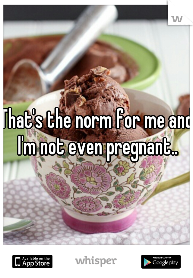 That's the norm for me and I'm not even pregnant..