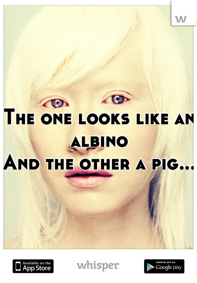 The one looks like an albino
And the other a pig...  
