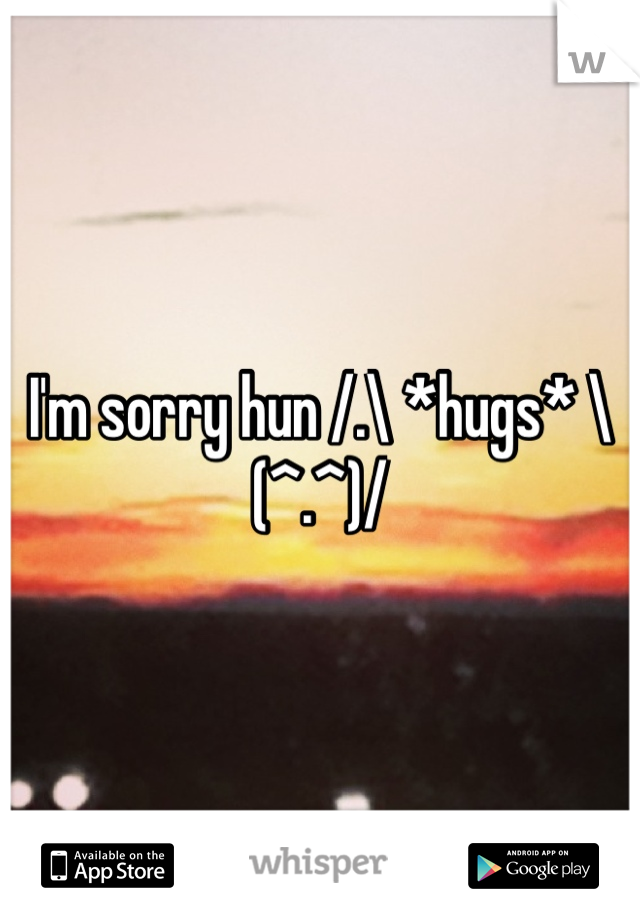 I'm sorry hun /.\ *hugs* \(^.^)/