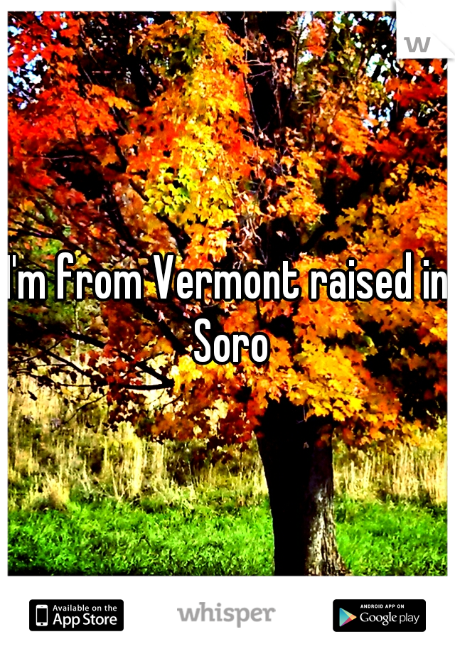 I'm from Vermont raised in Soro
