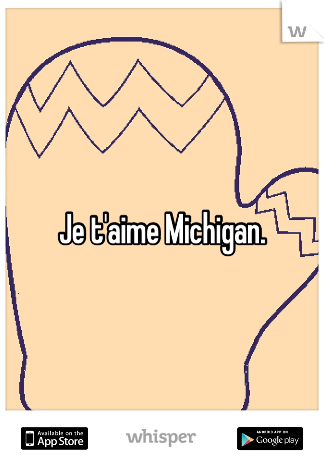 Je t'aime Michigan.