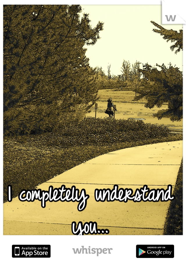 I completely understand you...