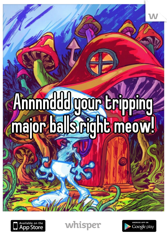 Annnnddd your tripping major balls right meow! 