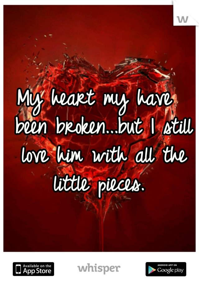 My heart my have  been broken...but I still love him with all the little pieces. 