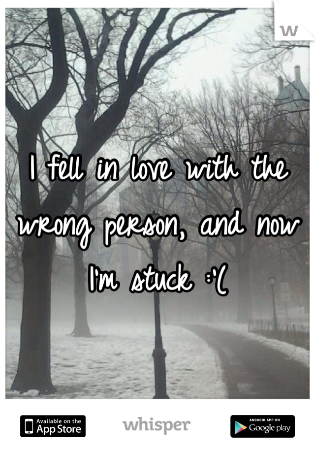 I fell in love with the wrong person, and now I'm stuck :'( 