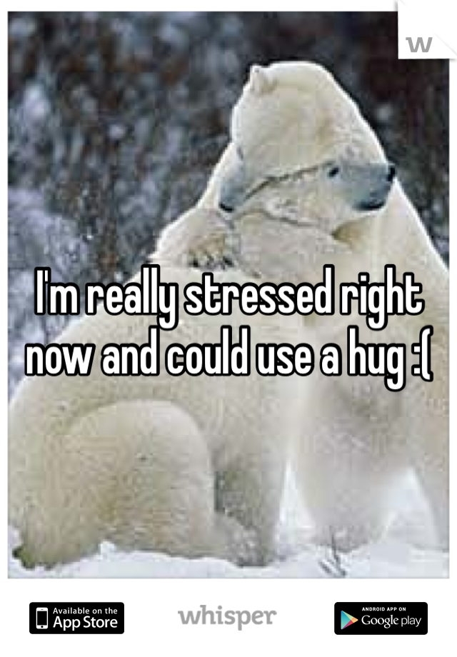 I'm really stressed right now and could use a hug :(