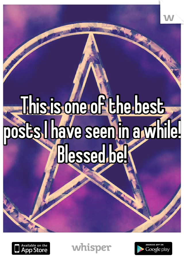This is one of the best posts I have seen in a while! Blessed be!
