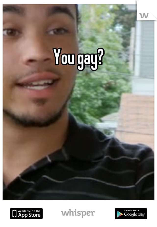You gay?