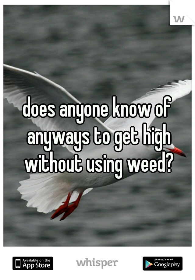 does anyone know of anyways to get high without using weed?