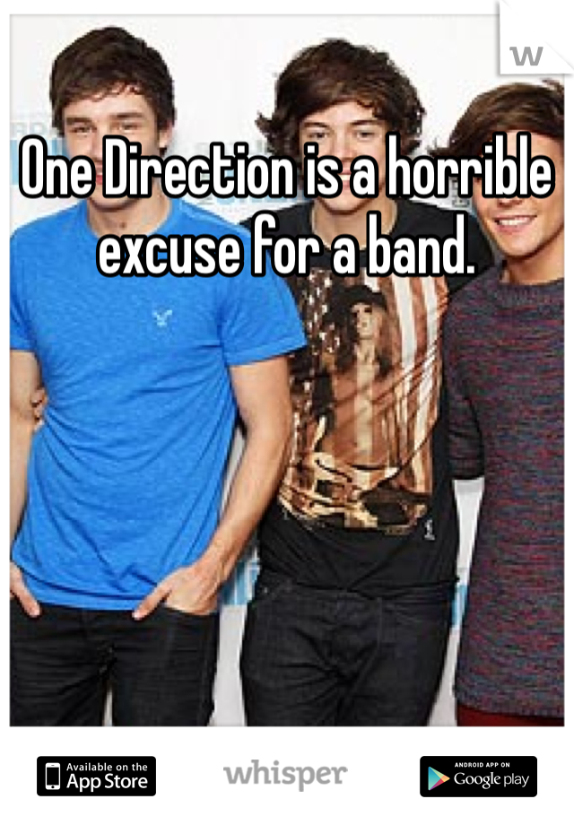 One Direction is a horrible excuse for a band. 