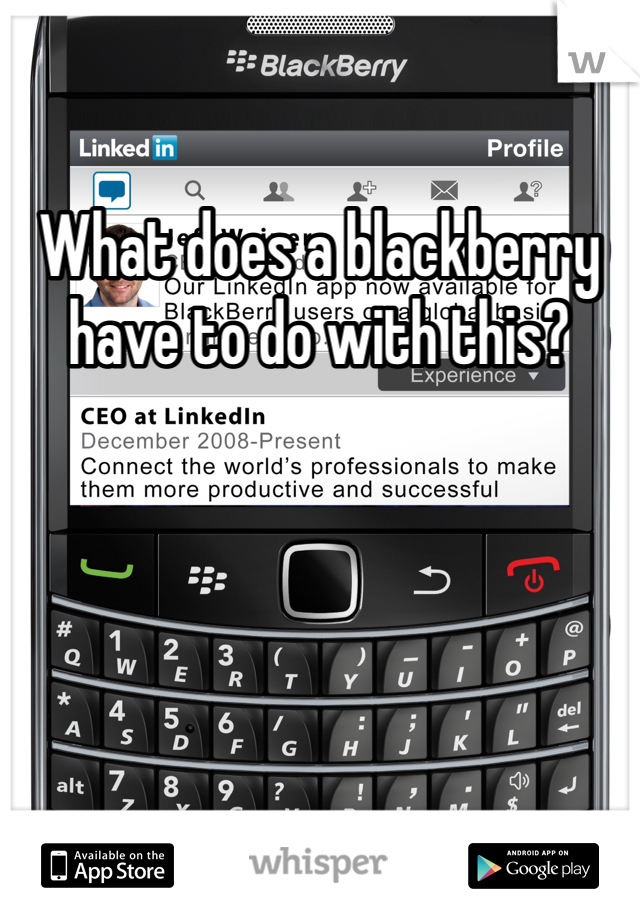 What does a blackberry have to do with this?