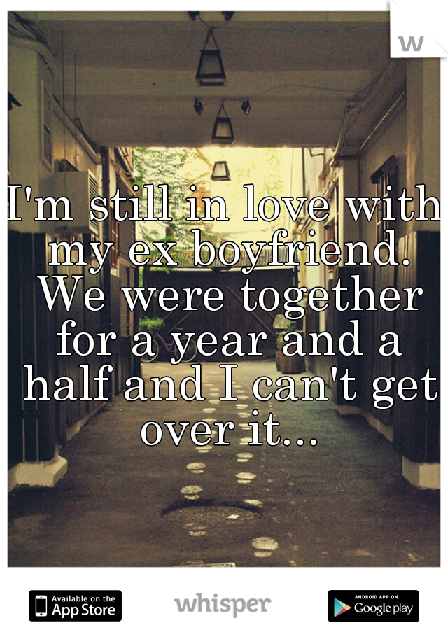 I'm still in love with my ex boyfriend. We were together for a year and a half and I can't get over it...