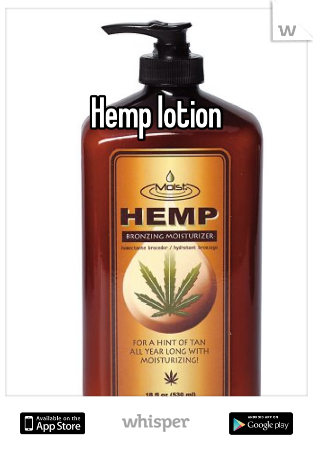 Hemp lotion