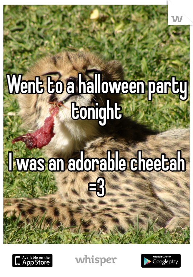 Went to a halloween party tonight

I was an adorable cheetah
=3