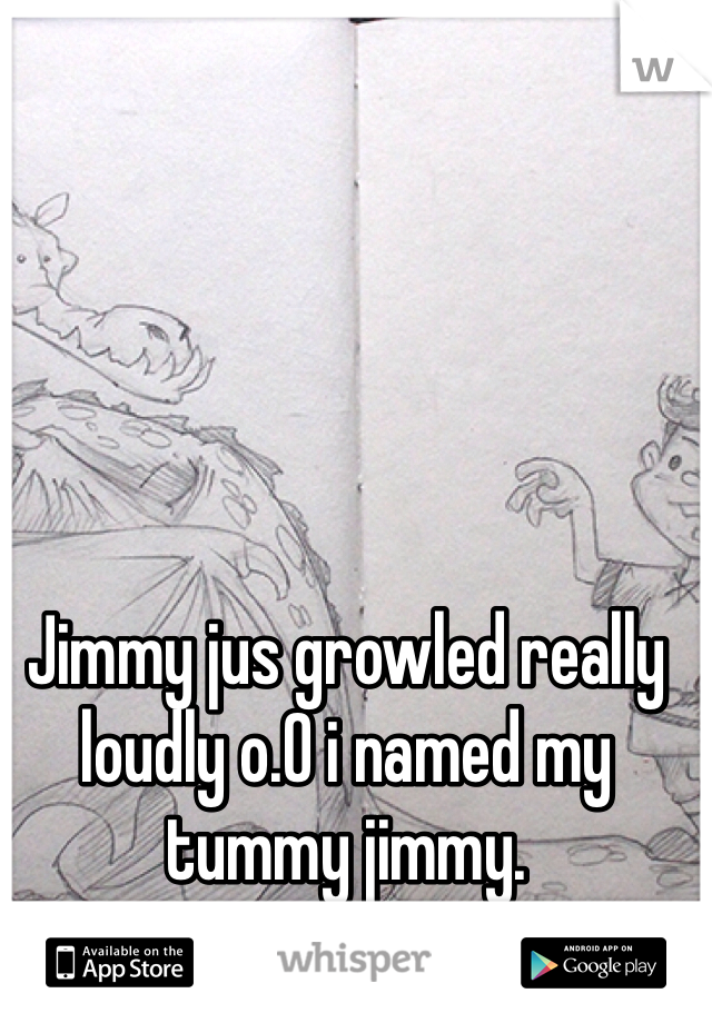 Jimmy jus growled really loudly o.0 i named my tummy jimmy. 