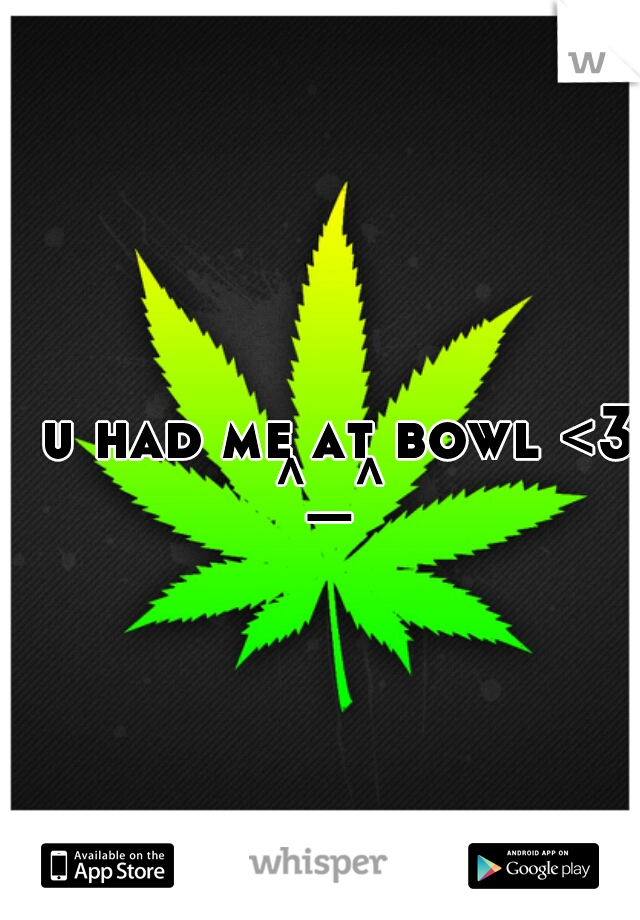 u had me at bowl <3


^_^ 