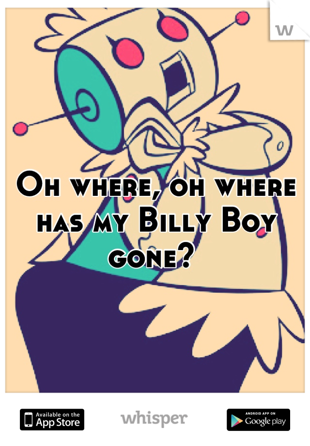 Oh where, oh where has my Billy Boy gone? 