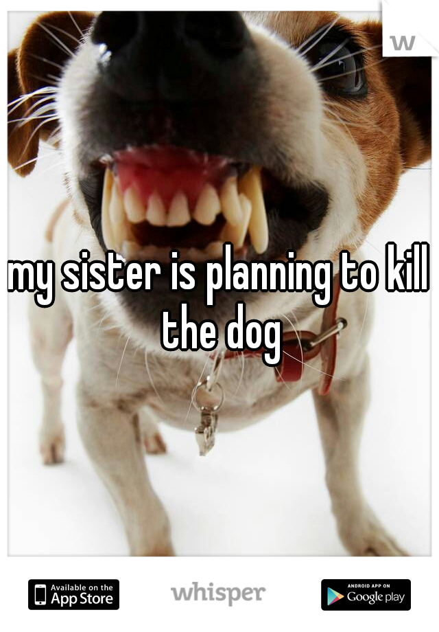 my sister is planning to kill the dog