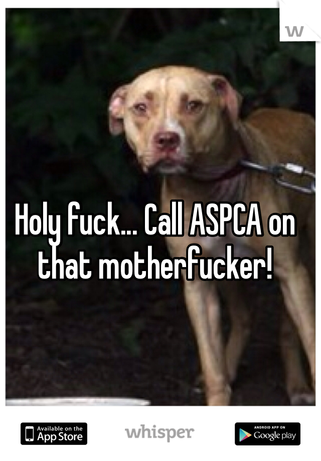 Holy fuck... Call ASPCA on that motherfucker!