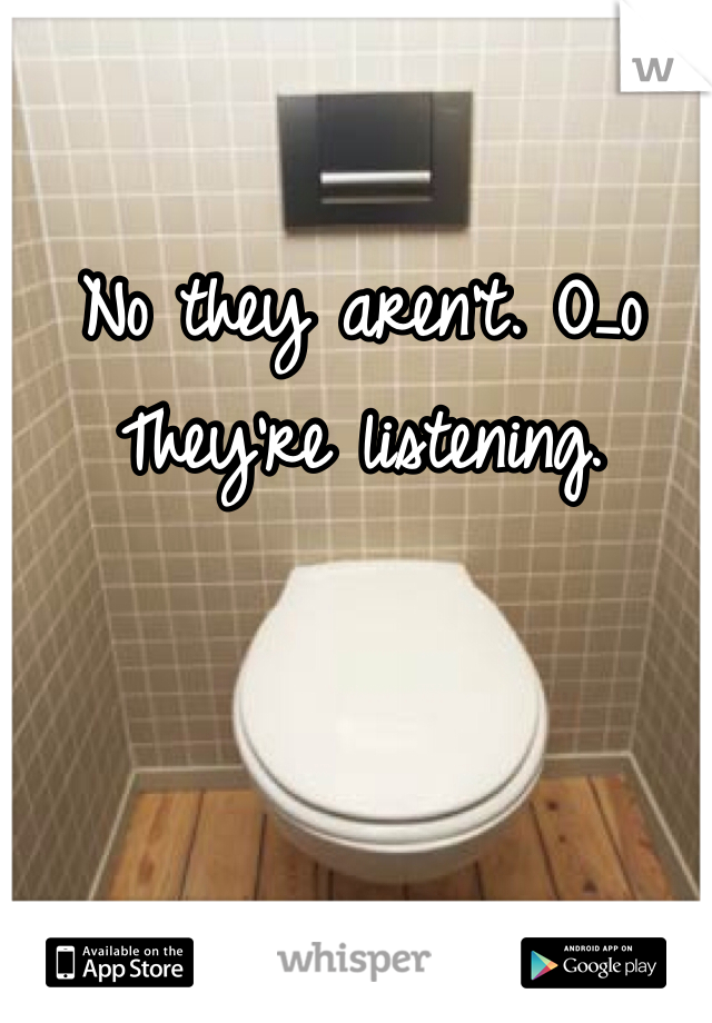 No they aren't. O_o
They're listening.