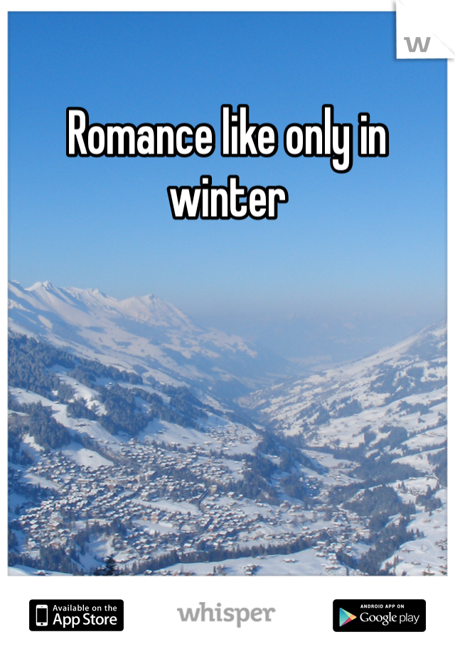 Romance like only in winter 