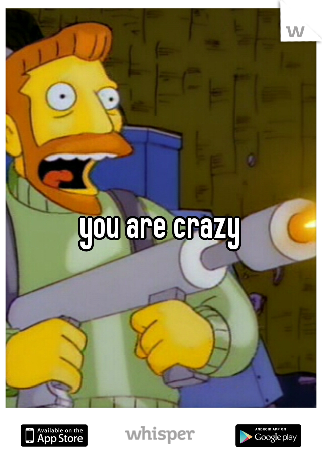 you are crazy