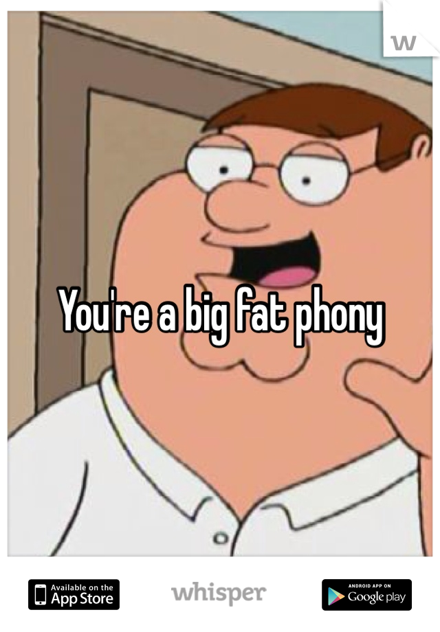 You're a big fat phony 