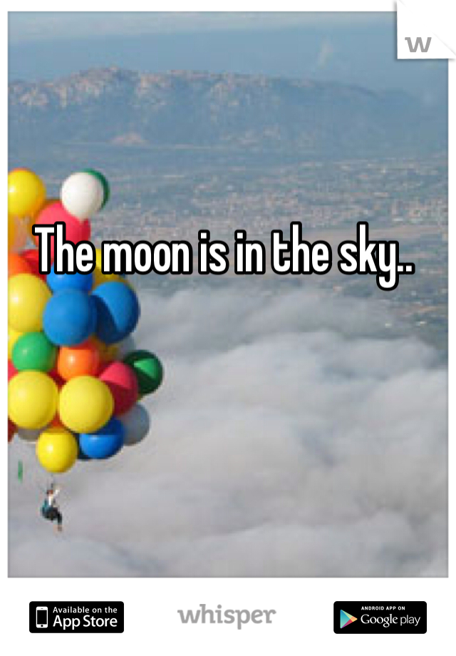 The moon is in the sky..
