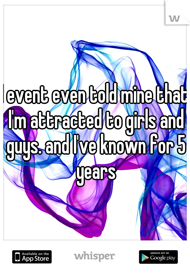 I event even told mine that I'm attracted to girls and guys. and I've known for 5 years