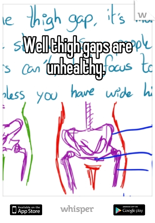 Well thigh gaps are unhealthy. 