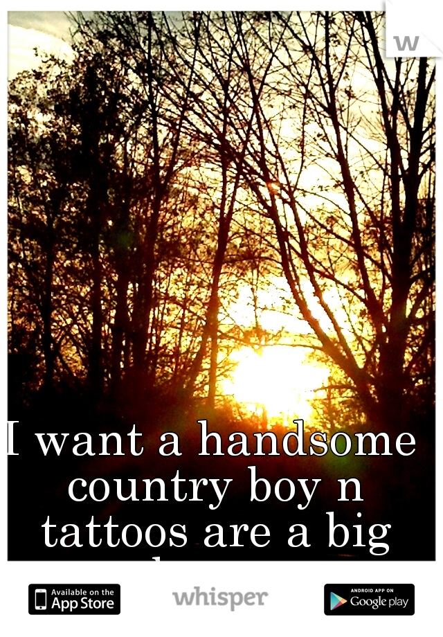 I want a handsome country boy n tattoos are a big bonus
