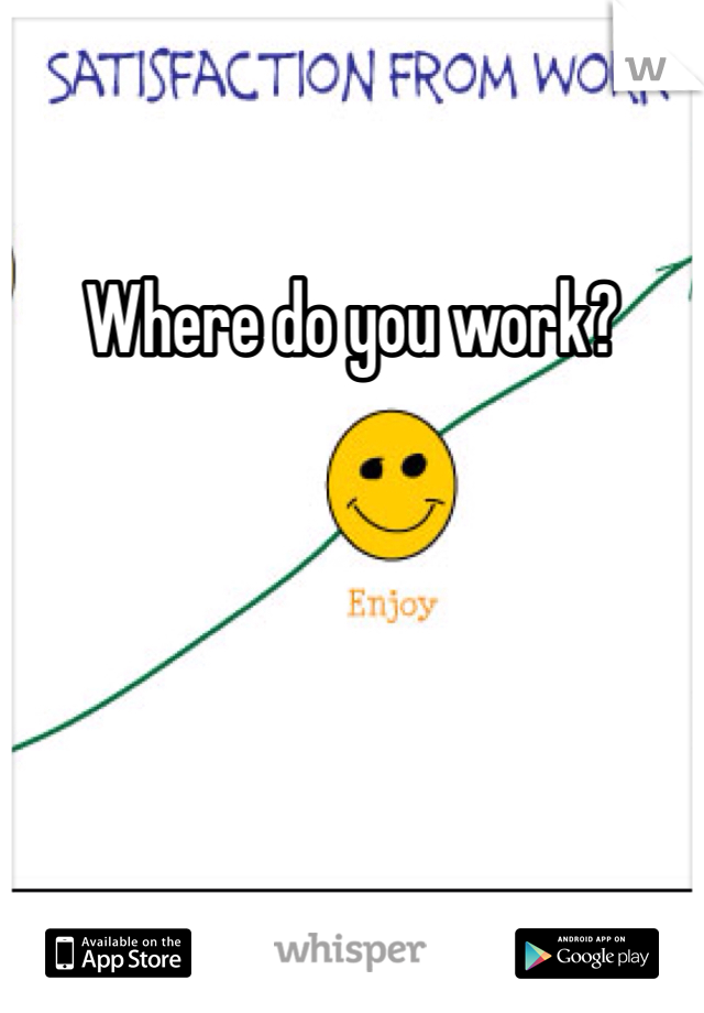 Where do you work?