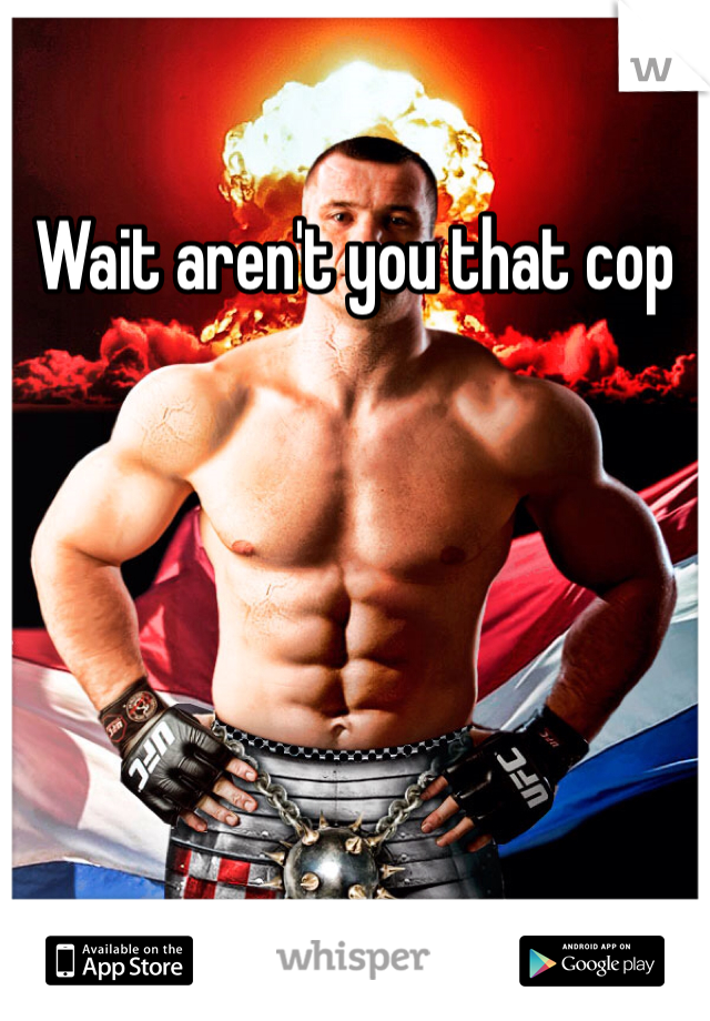 Wait aren't you that cop