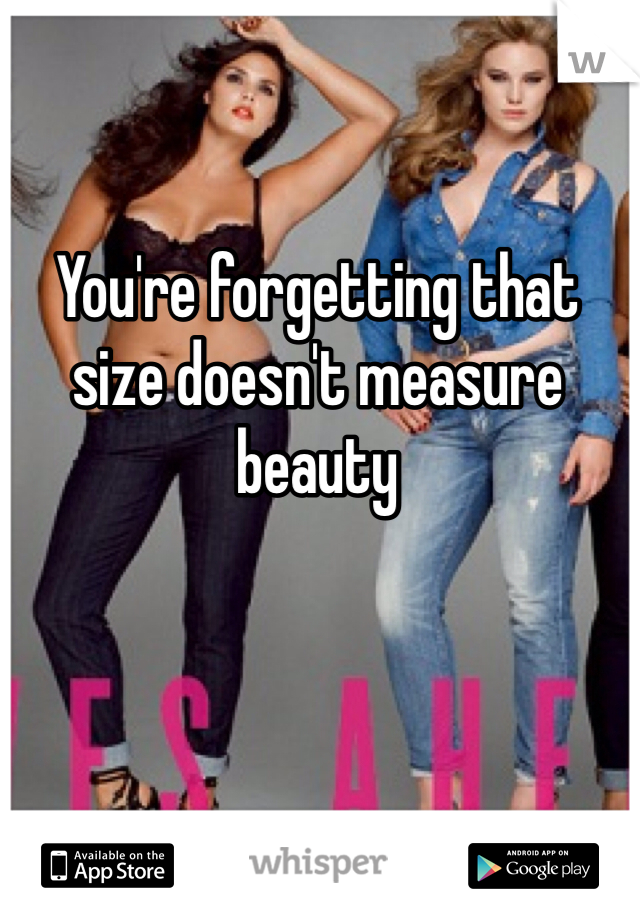 You're forgetting that size doesn't measure beauty