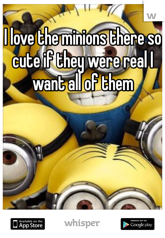 I love the minions there so cute if they were real I want all of them