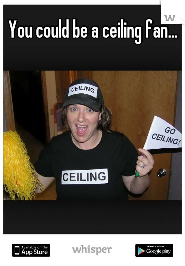 You could be a ceiling fan...