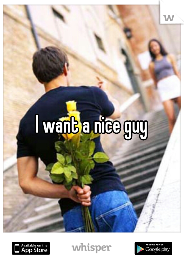 I want a nice guy