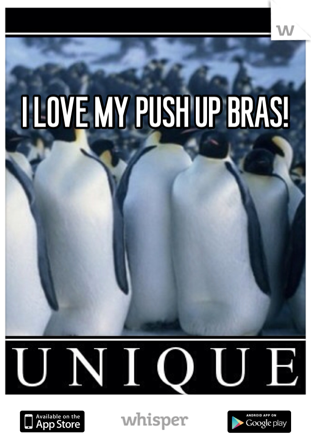 I LOVE MY PUSH UP BRAS! 