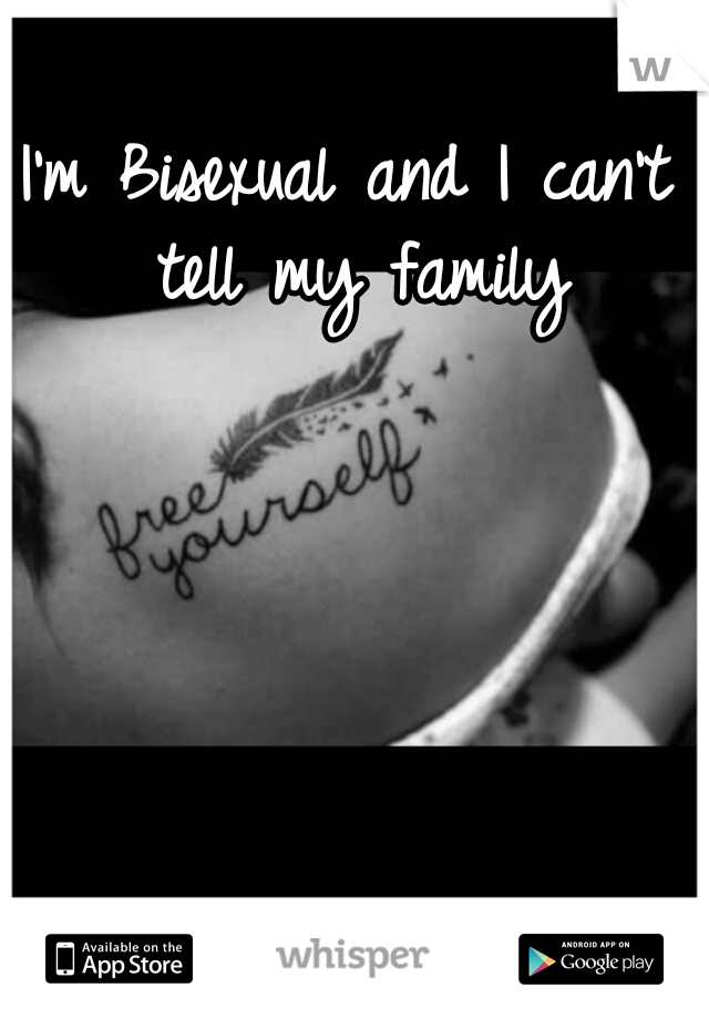 I'm Bisexual and I can't tell my family