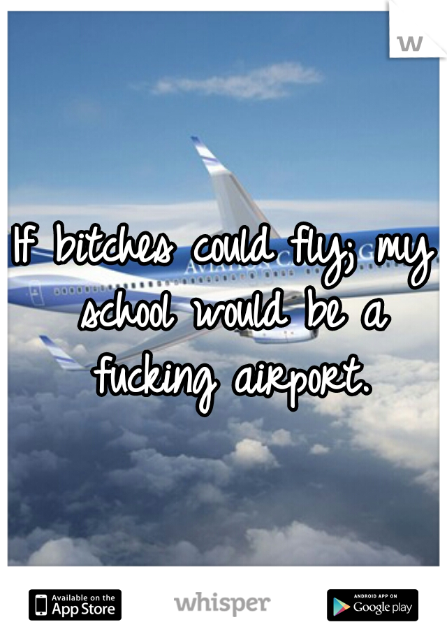 If bitches could fly; my school would be a fucking airport.