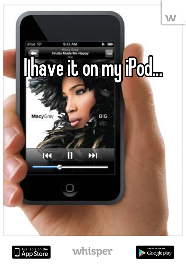 I have it on my iPod...