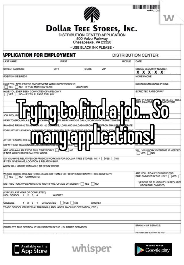 Trying to find a job... So many applications!