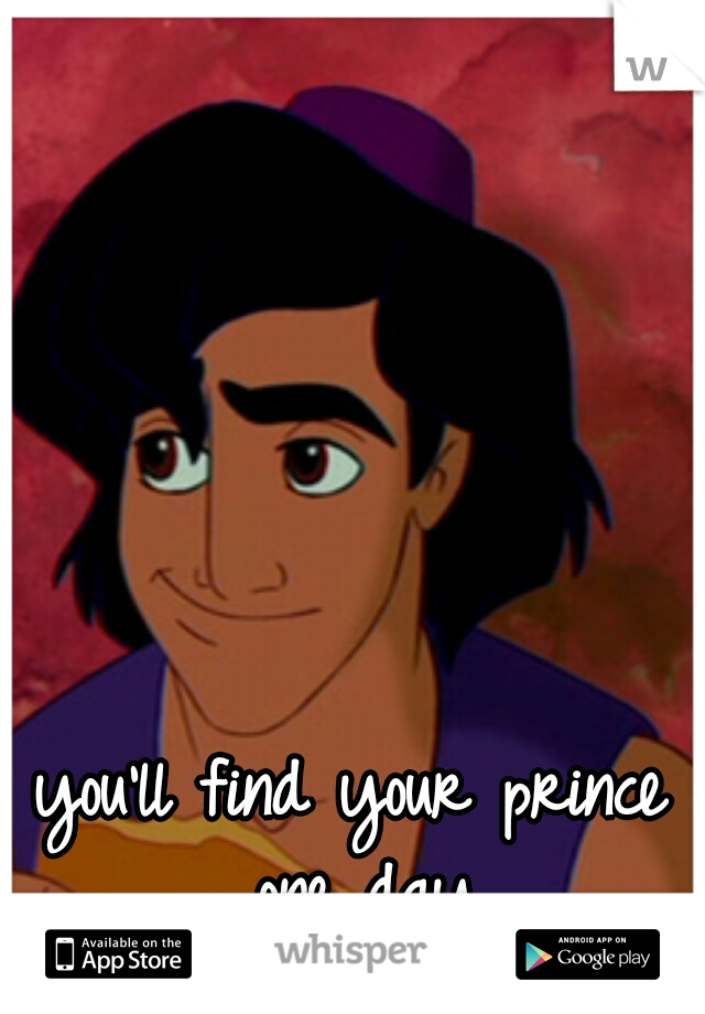 you'll find your prince one day