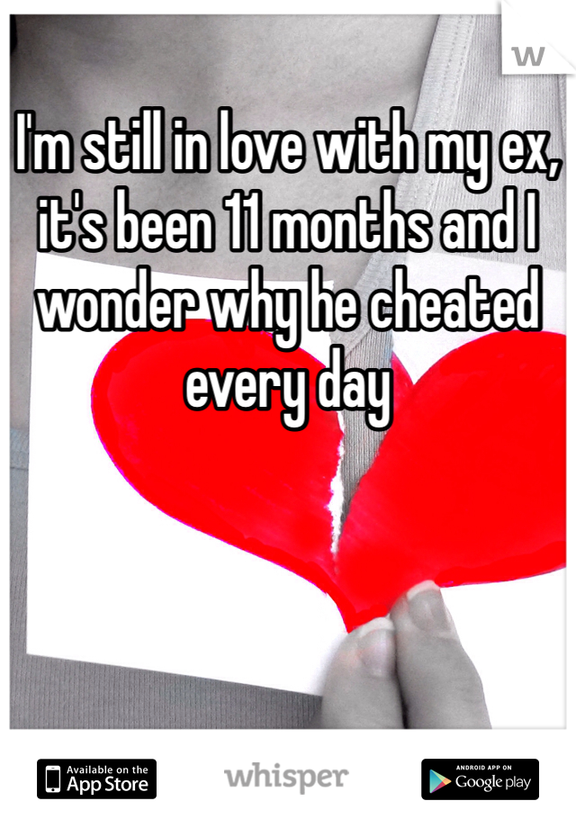 I'm still in love with my ex, it's been 11 months and I wonder why he cheated every day 