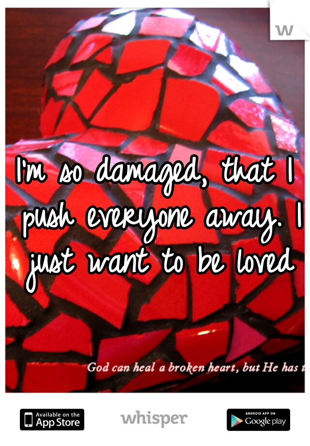 I'm so damaged, that I push everyone away. I just want to be loved