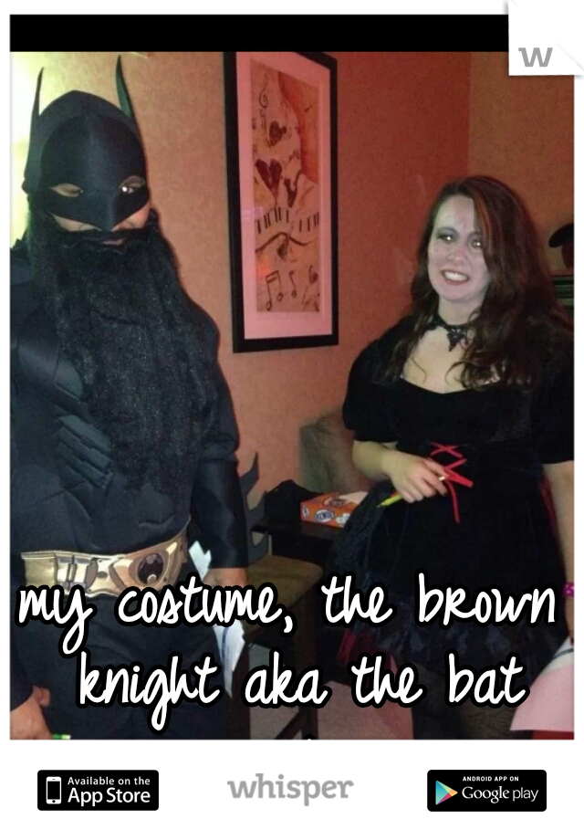 my costume, the brown knight aka the bat muslim.