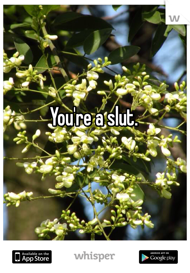 You're a slut. 